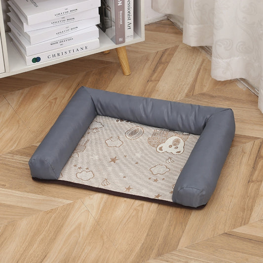 Pet Breathable And Cooler Mat Pet Bed, Specification: S(Grey) by bashfashion