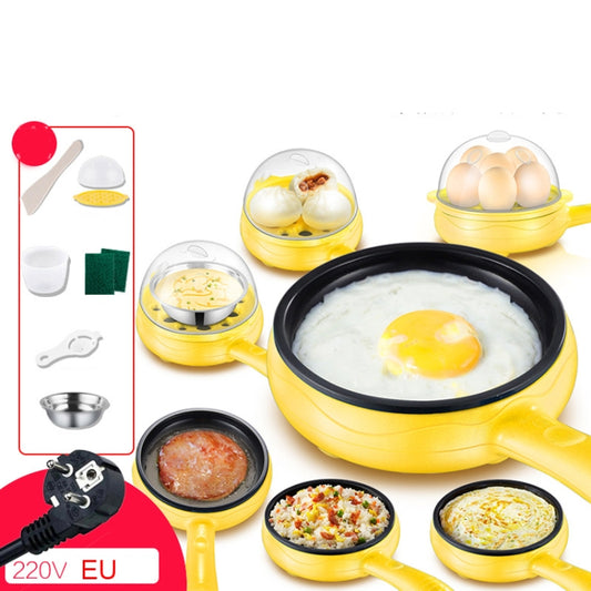 350W Electric Egg Omelette Cooker Frying Pan Steamer Cooker,EU Plug,Style: Double Layer Set Pink by bashfashion