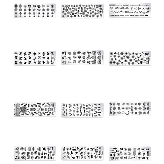 5 PCS Nail Art Print Template Nail Art Tools(OMQ-04) by bashfashion