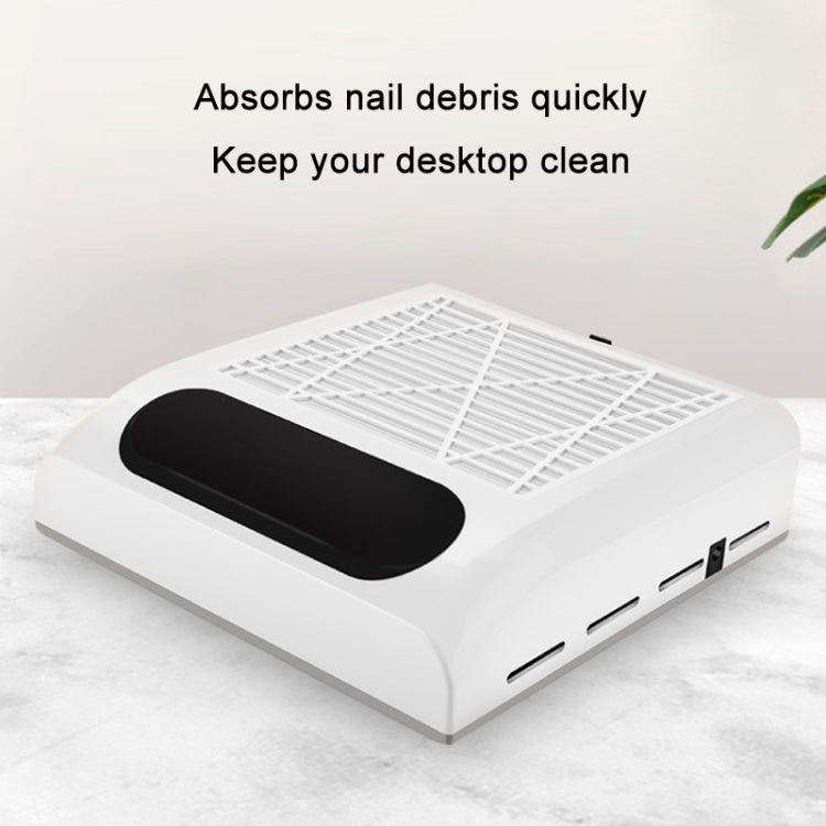 80W Manicure Vacuum Cleaner With Pull-Out Filter, Specification: US Plug (Gold) by bashfashion