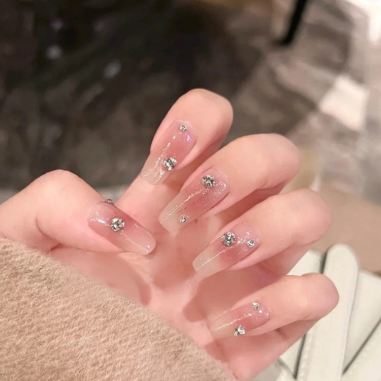 2 Sets Nail Art 6 Grid Pointed Bottom Diamond Nail Jewelry, Specification: 02 AB by bashfashion