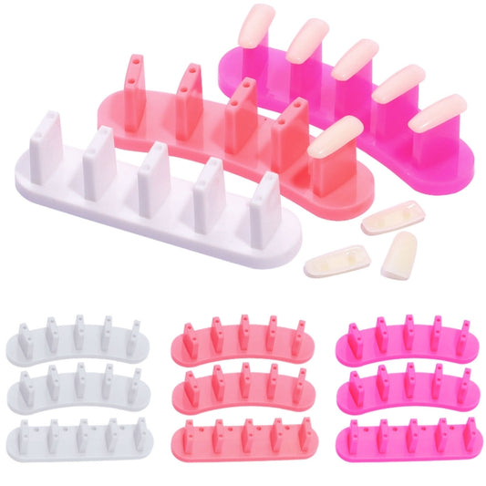 3 Sets Adhesive-Free Nail Practice Stand Nail Display Stand(03 Rose Red) by bashfashion