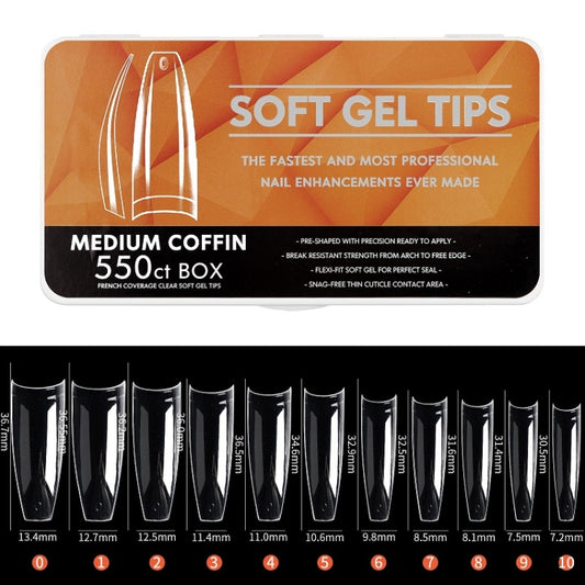 Scratch-free Ultra-thin Seamless Manicure Nail Plate, Shape: 08 Long Arc by bashfashion