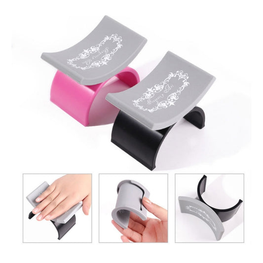 Portable Detachable Nail Art U-shaped Silicone Hand Pillow, Color: Black by bashfashion