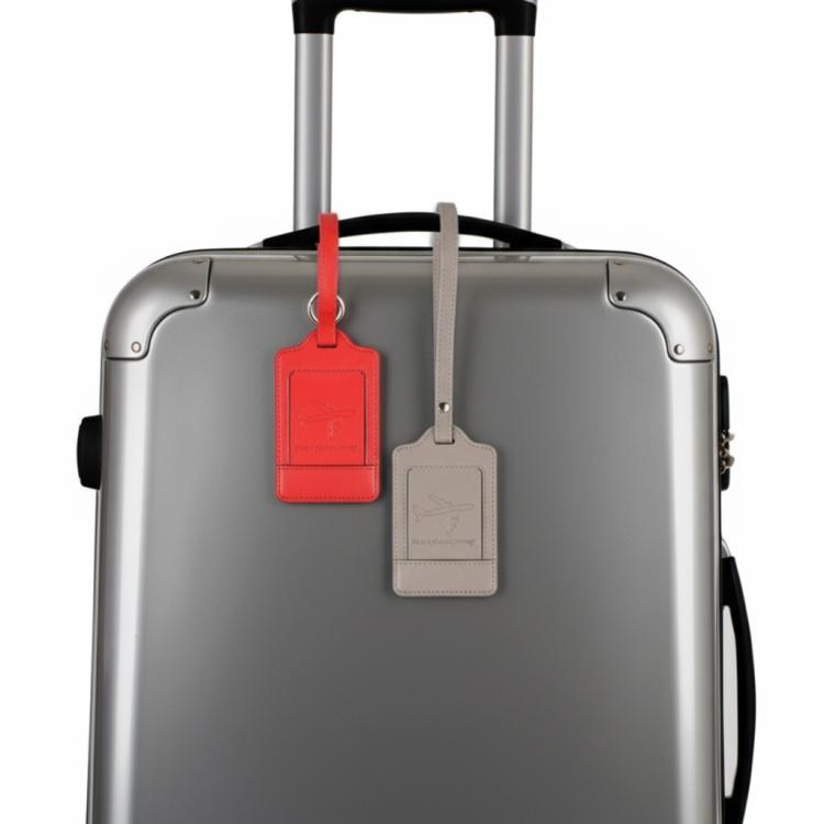 PU Leather Luggage Tag Multifunctional Suitcase Identification Tag(Purple) by bashfashion