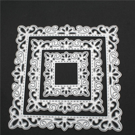 Square Lace Metal Hand Scrapbooking Embossing Cutting Die by bashfashion