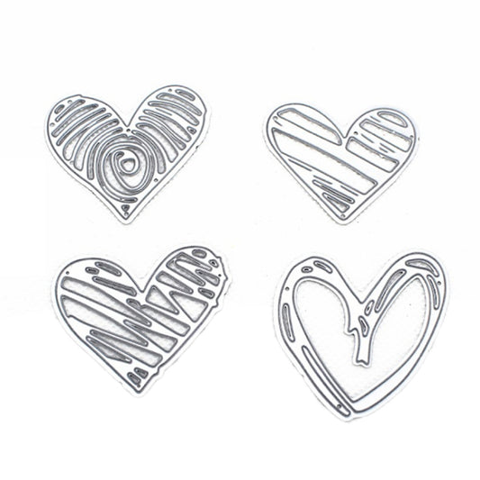 Heart Shaped Metal Embossed Paper Art Cutting Die by bashfashion