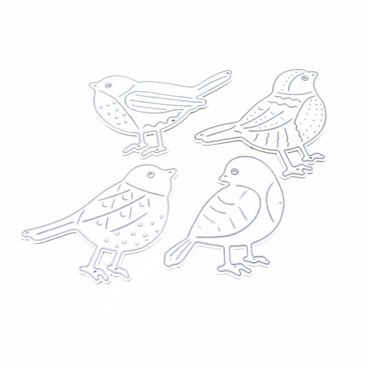 Four Little Birds Handcraft Metal Embossing Cutting Die by bashfashion