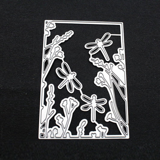 Three Dragonflies Metal Embossing Cutting Die(Silver) by bashfashion