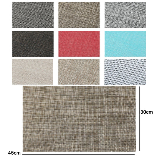 PVC Woven Antibacterial Mildew Proof Heat Insulation Coaster(Black Brown) by bashfashion