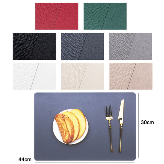 2 PCS PU Waterproof Oilproof Leather Heat Insulation Placemat(Black) by bashfashion