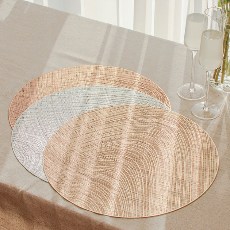 Hollow Bronzing PVC Heat Insulation Table Mat(Rose Gold) by bashfashion