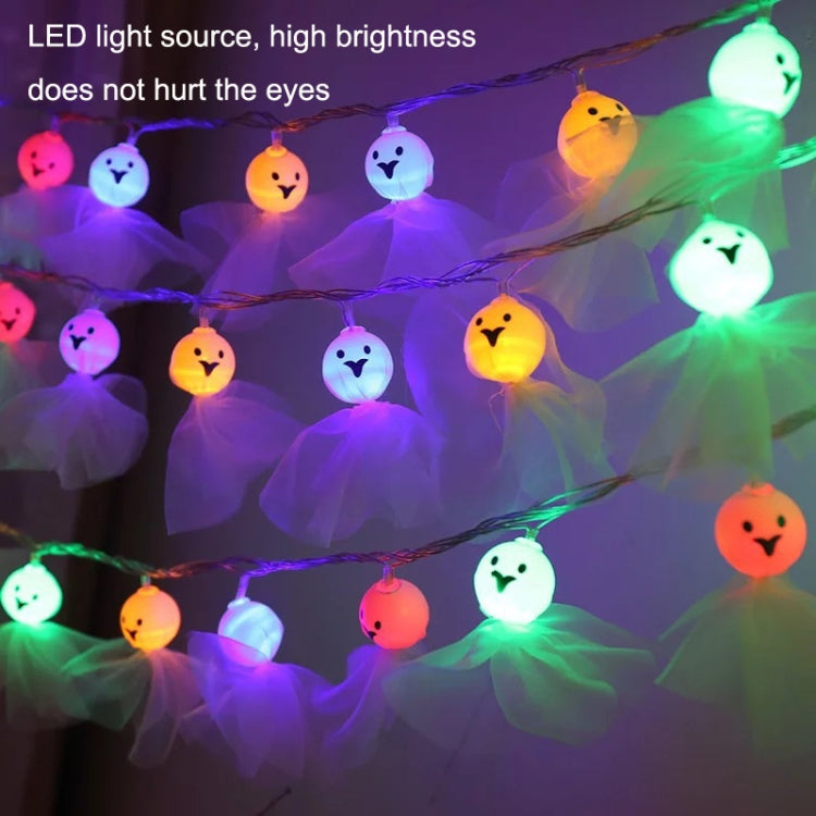 LED Halloween Decoration Luminous Cloth Ghost Ornament String Light 3m 20 Lights(Warm White) by bashfashion