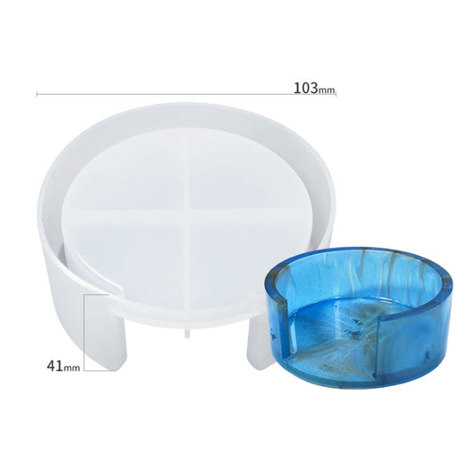 DIY Crystal Epoxy Storage Box Silicone Mould, Specification: Round Coaster Box DJ-98 by bashfashion