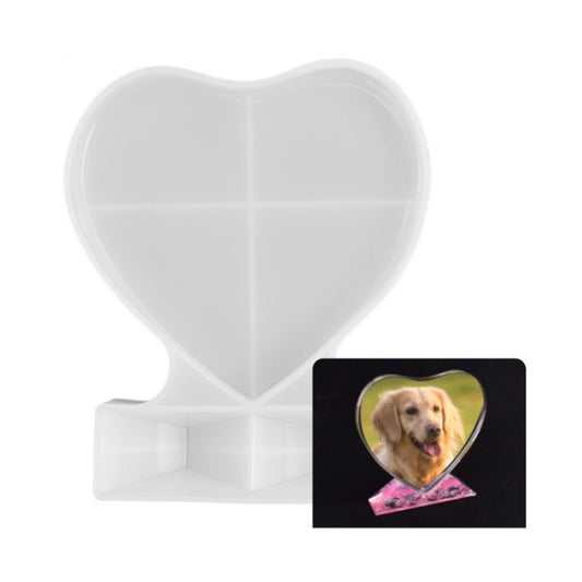 Heart-shaped Square Photo Frame Display DIY Silicone Mould, Spec: L (Heart-shaped) by bashfashion