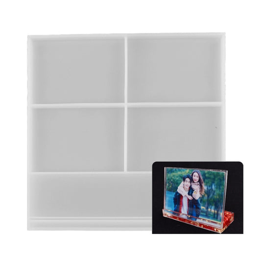 Heart-shaped Square Photo Frame Display DIY Silicone Mould, Spec: L (Square) by bashfashion