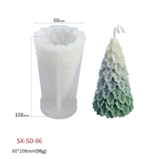 Christmas DIY Scented Candle Silicone Mold, Color: White(SD-66) by bashfashion