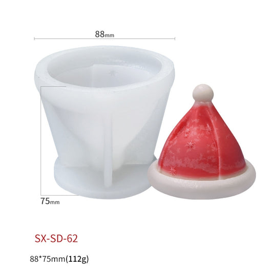 Christmas DIY Scented Candle Silicone Mold, Color: White(SD-67) by bashfashion