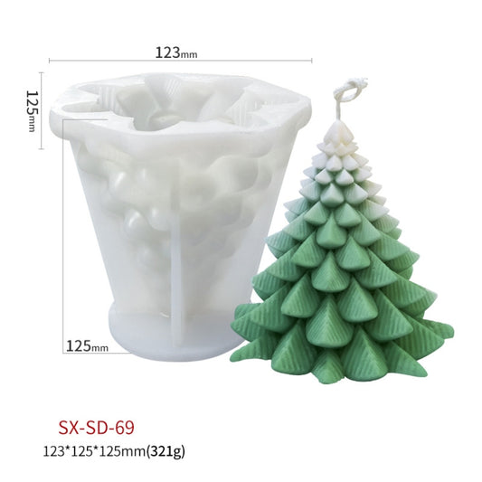 Christmas DIY Scented Candle Silicone Mold, Color: White(SD-69) by bashfashion