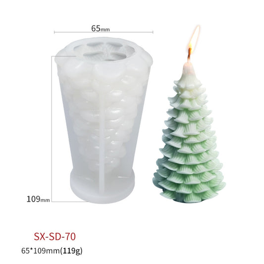 Christmas DIY Scented Candle Silicone Mold, Color: White(SD-70) by bashfashion