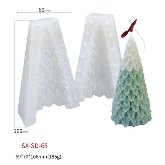 Christmas DIY Scented Candle Silicone Mold, Color: White(SD-65) by bashfashion