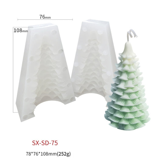 Christmas DIY Scented Candle Silicone Mold, Color: White(SD-75) by bashfashion