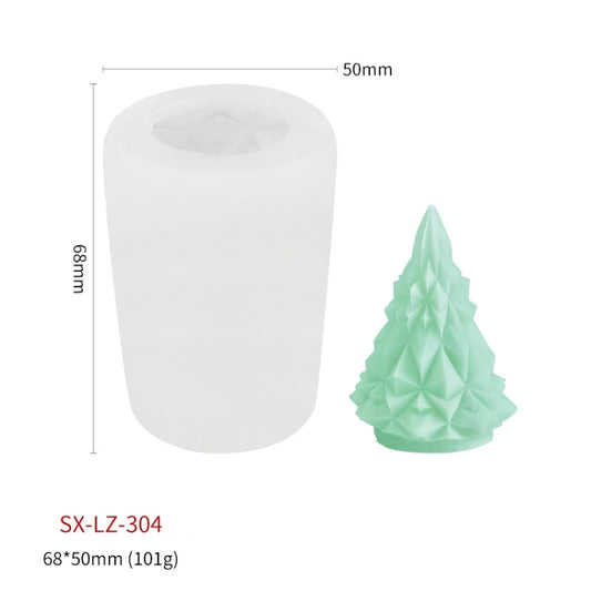 Christmas DIY Scented Candle Silicone Mold, Color: White(SX-LZ-304) by bashfashion