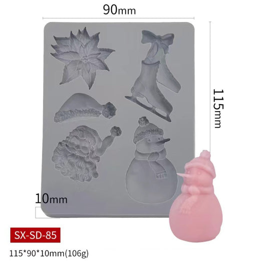 Christmas DIY Scented Candle Silicone Mold, Color: White(SD-85) by bashfashion