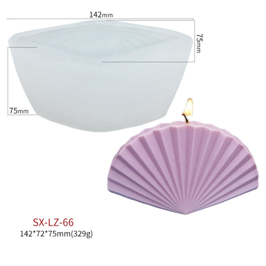 Scallop DIY Scented Candle Silicone Mold, Specification: LZ-66 by bashfashion