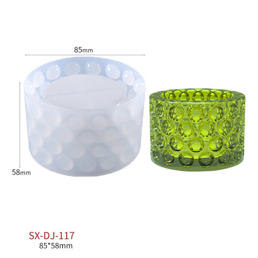 DIY Polka Dot Storage Box Crystal Ashtray Silicone Mold, Specification: DJ-117 by bashfashion