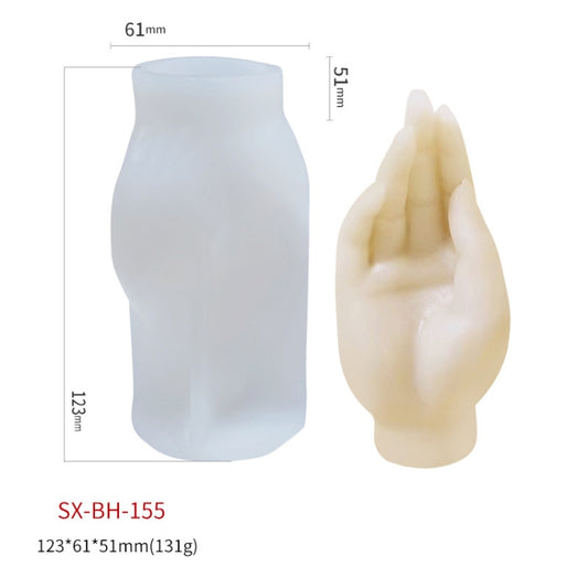 DIY Hand Shaped Scented Candle Silicone Mold, Specification: BH-155 by bashfashion