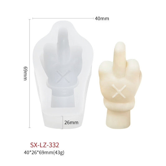 DIY Hand Shaped Scented Candle Silicone Mold, Specification: SX-LZ-332 by bashfashion