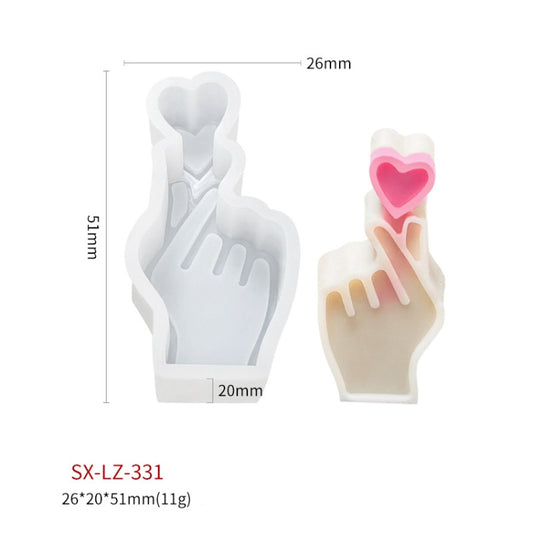 DIY Hand Shaped Scented Candle Silicone Mold, Specification: SX-LZ-331 by bashfashion