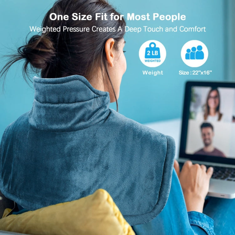 Electric Heated Thermal Shawl On The Back And The Neck EU Plug(Dark Gray) by bashfashion