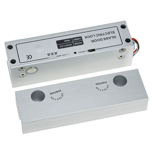 Top And Bottom Frameless Glass Door Aluminum Alloy Electric Mortise Lock(Right) by bashfashion