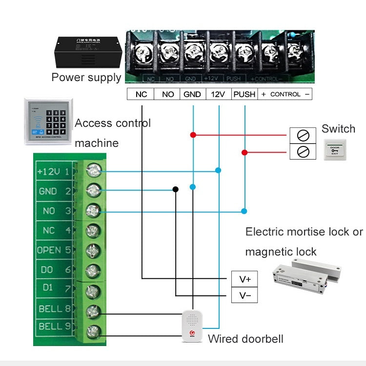 Top And Bottom Frameless Glass Door Aluminum Alloy Electric Mortise Lock(Left) by bashfashion