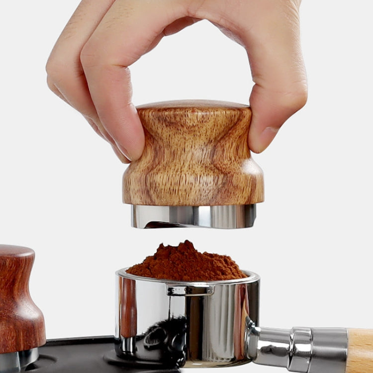 58 mm Pear Wood Stainless Steel Coffee Compressor by bashfashion