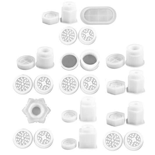 DIY Crystal Epoxy Silicone Mold Combination Set, Shape: Width+High Square Bottle by bashfashion