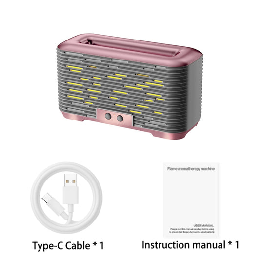 350ml Simulated Flame Aromatherapy Humidifier With Timing Function(Silver) by bashfashion