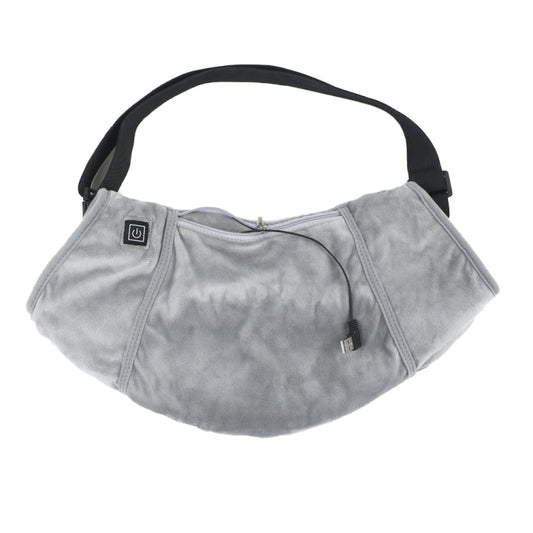 Electric Heated Hand Warmer Muff Cold Weather Thermal Glove Waist Bag(Gray) by bashfashion