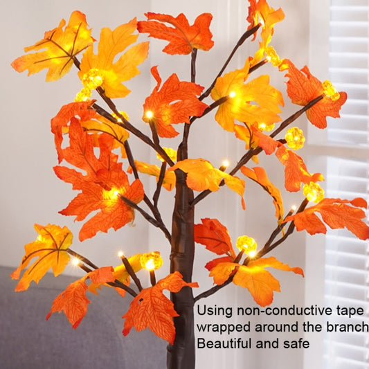 SJ-SD007 Christmas Halloween LED Maple Pumpkin Decoration Light, Style: Non-detachable Base by bashfashion