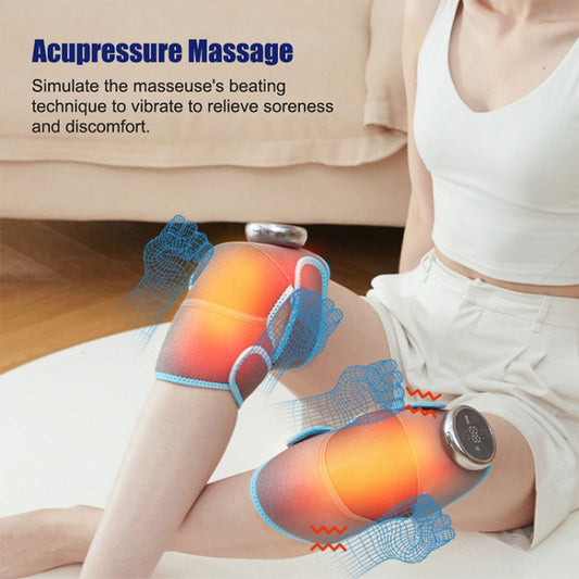 Electric Heating Therapy Knee Warm Knee Pad Brace Massage,Spec: Double Without Vibration by bashfashion