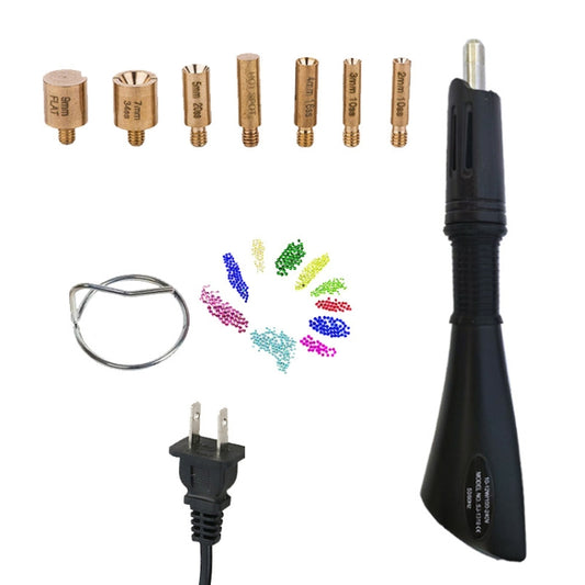 DIY Manual Stamping Tools Portable Dot Drill Pen, Specification: US Plug Black by bashfashion