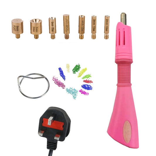 DIY Manual Stamping Tools Portable Dot Drill Pen, Specification: UK Plug Pink by bashfashion