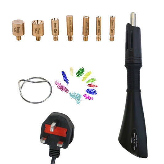 DIY Manual Stamping Tools Portable Dot Drill Pen, Specification: UK Plug Black by bashfashion