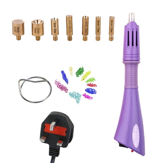 DIY Manual Stamping Tools Portable Dot Drill Pen, Specification: UK Plug Purple by bashfashion