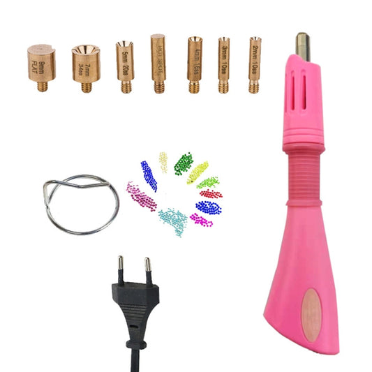 DIY Manual Stamping Tools Portable Dot Drill Pen, Specification: EU Plug Pink by bashfashion