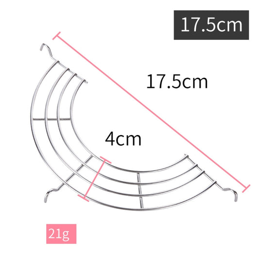 2PCS 304 Stainless Steel Semicircular Drain Rack , Size: 16cm by bashfashion