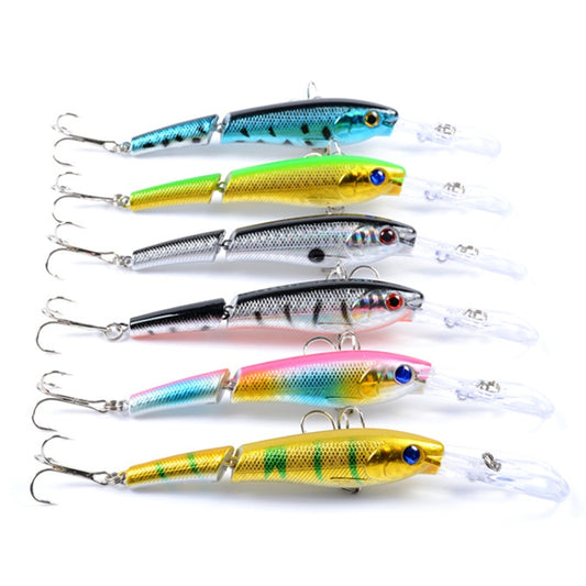 M0208 13.3cm/13.4g Lure Bionic Multi-section Mino Fake Lure Plastic Lure(1) by bashfashion