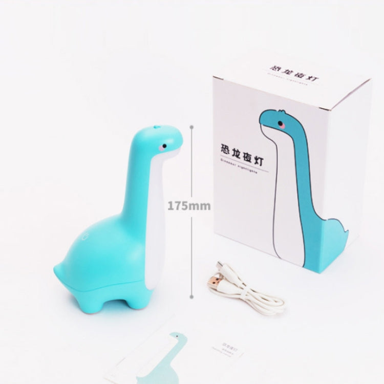 Dinosaur Night Light USB Rechargeable Sleeping Companion Ambient Warm Light(Blue) by bashfashion